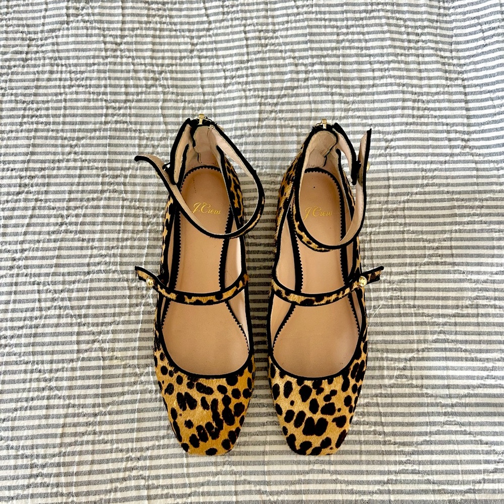 JCrew Collection Double Strap Mary Jane Flats
